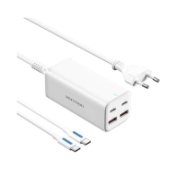 Купить Зарядный блок Vention FBSWG-EU <4-Port USB (C + C + A + A) GaN Charger (100W/100W/18W/18W) EU-Plug White> Алматы