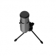 купить LORGAR Gaming Microphones, Black, USB condenser mic with Volume Knob, 3.5MM headphonejack, mute button and led indicator, package including 1x F5 Microphone, 1 x 2M type-C USB Cable, 1 xTripod Stand в Алматы фото 3