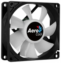 купить Кулер для компьютерного корпуса, AeroCool, Frost 8, FRGB, 80мм, 1500±10%об.мин,  Molex 3pin, Габариты 80х80х25мм, Чёрный в Алматы фото 2