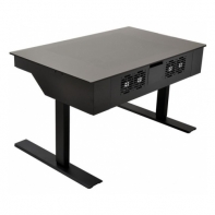 купить Корпус-стол Lian Li DK-04F, RGB-Led подсветка, E-ATX/ATX/M-ATX, 8x3.5*, 2x2.5* USB3.0x4, наушники, микрофон, поверхность из закаленного стекла, регулировка высоты с помощью сервоприводов  от 685 до 1175 мм, G99.DK04FX.00EU в Алматы фото 2
