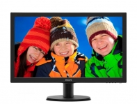 купить Монитор 23,6* PHILIPS 243V5LSB/01 TN-матрица LCD, Wide, 1920x1080, D-Sub, DVI, 1000:1, 1000000:1, 250 кдм, 5мс, Угол Обзора 170/160. Простая настройка характеристик дисплея с помощью SmartControl Lite. Дисплей 16:9 Full HD для комфортного просмотра   в Алматы фото 1
