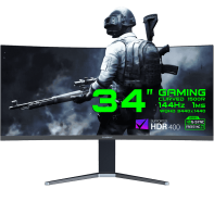 купить Монитор ЖК 34* GameMax GMX34CKXQ UltraWide QHD 21:9 <144Hz, 1ms, HDR400, 2*DP, 2*HDMI, 4*USB> в Алматы фото 1
