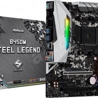 купить Материнская плата, ASRock, B450M STEEL LEGEND (, 4xDDR4 294717677338072), AM4, B45033, 6xSATA3, 1xM.2, 1xDVI-D, 1xHDMI, 2xPCI-Ex16, 1xPCI-Ex1, ATX в Алматы фото 1