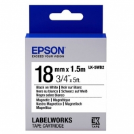 купить Лента Epson C53S655001 LK-5WB2 Магнитная лента 18мм, Бел./Черн., 2м в Алматы фото 1