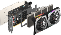 купить Видеокарта MSI GeForce GTX1660Ti, 6GB GDDR6 192-bit 1xHDMI 3xDP GTX 1660 Ti GAMING 6G  в Алматы фото 3