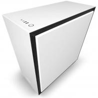 купить Корпус NZXT H710i CA-H710i-W1 Mid Tower Black/White Chassis with Smart Device 2, 3x120, 1x140mm Aer F Case Fans, 2x LED Strips and Vertical GPU Mount в Алматы фото 1