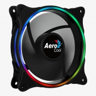 купить Кулер для компьютерного корпуса, AeroCool, Eclipse 12, ARGB, 120мм, 1000±10%об.мин, 4pin, Габариты 120х120х25мм, Чёрный в Алматы фото 1