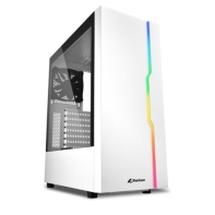 купить Корпус ПК без БП Sharkoon RGB SLIDER White <ATX, 2x3.5, 5x2.5, 2xUSB 3.0, 1xUSB 2.0, Audio, 400*190*456mm> в Алматы фото 1