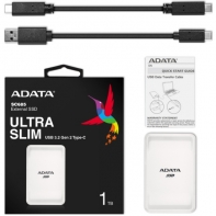 купить Внешний SSD ADATA 250Gb USB3.1 ASC685-250GU32G2-CWH  Цвет: Белый в Алматы фото 3