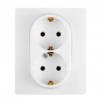 Купить Legrand 672223 Розетка 2X2К+З  БЕЛ ETIKA /  Алматы