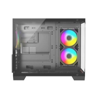 купить Корпус Wintek Nova 520-B TG, mATX, USB 1*3.0/2*2.0, 3*12cm ARGB PWM (контр.   пульт д/у), чёрный в Алматы фото 2