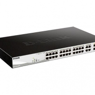 купить D-Link DGS-1210-28MP/F2A WebSmart  комм-ор  24 порта 10/100/1000 с PoE + 4 портами 1000Base-X SFP в Алматы фото 1