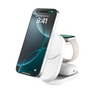 Купить BELKIN 25w Qi2 3-IN-1 Foldable Charger, White Алматы