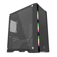 купить Корпус Wintek Andromeda D531-B TG 2xUSB3.0,1xUSB 2.0,2*3,5 1*2,5 4слотов VGA330мм CPU160мм Сталь 0,50мм, 3Fan RGB microATX Черный (Wintek Andromeda D531-B TG) в Алматы фото 2