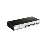 Купить Switch 8 port D-Link DGS-1210-10P/FL2A, 8x10/100/1000 Мбит/с, 2 порта 1000Base-X SFP, PoE в Алматы