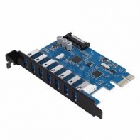 купить Карта расширения USB PCI-E ORICO PVU3-7U-V1 <USB3.0 Тип-A * 7, PCI-E, BLACK, 121*82.5*21.6mm> в Алматы фото 1