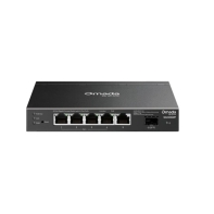 Купить Коммутатор PoE+ Smart GbE  6-портовый TP-Link SG2206MP <Omada 4 порта GbE 802.3af/at (max 30W на порт),  1 порт GbE RJ45, 1 Гигабитных SFP-слот, коммутационная матрица 12 Гбит/с, бюджет мощности PoE 63W, интеграция с Omada SDN> Алматы