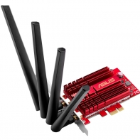 купить Сетевая карта, ASUS, PCE-AC68, 2,4/5ГГц, 1300 Мбит/с, 22 dBm, 3х R SMA внешние антенны в Алматы фото 1