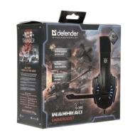 купить Наушники-гарнитура игровые Defender Warhead G-390 черный+синий в Алматы фото 4