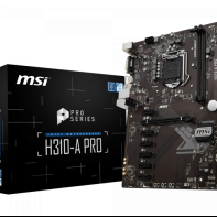 купить Материнская плата MSI H310-A PRO LGA1151 iH310 2xDDR4 4xSATA3 DVI HDMI 1xPCI-E3.0x16 6xPCI-Ex1 4xUSB3.1 6xUSB2.0 1xPS/2 ATX в Алматы фото 1