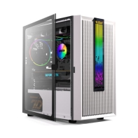 купить Компьютерный корпус PCCooler PLATINUM LM200W MESH RGB M-ATX/ITX USB3.0, 2xUSB2.0 White в Алматы фото 4