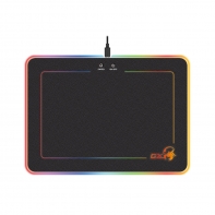 купить Коврик для компьютерной мыши, Genius, GX-Pad 600H RGB, 350*250*5,5мм, Резиновая основа, Тканевая поверхность, Склеивание, Чёрный в Алматы фото 1