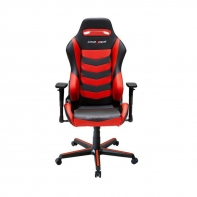 купить Игровое компьютерное кресло, DX Racer, OH/DM166/NR, Эко-кожа и винил PU,PVC, Металлическая основа кресла, Механизм качания: топ-ган, Прорезиненные колеса в комплектации, Чёрно-красный в Алматы фото 1
