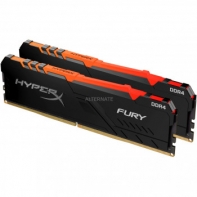 купить ОЗУ Kingston HyperX Fury RGB 64Gb (32x2)/3466MHz CL17, 1.35V, HX434C17FB3AK2/64 в Алматы фото 1
