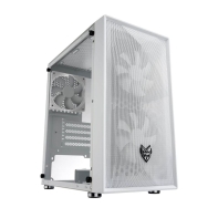 купить Компьютерный корпус FSP CST130 Basic(White), Без БП, 1xUSB3.0/2xUSB2.0, 3xFAN120, Glass, White, mATX в Алматы фото 1