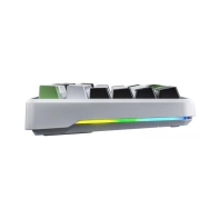 купить Клавиатура AULA F87, mechanical, Gray Wood V3 switch, 87 keys EN/RU, 2.4/BT/cable, White-black-green в Алматы фото 2