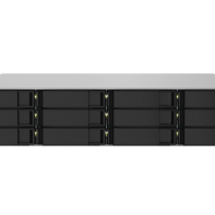Купить Сетевой RAID-накопитель, 12 отсеков 3,5*/2,5*, 2 порта 2,5 GbE,  2 порта 10 GbE SFP+, стоечное исполнение, 2 блока питания. ARM Cortex-A57 Annapurna Labs AL-324 1,7 ГГц, 4 ГБ DDR4. Направляющие в комплект поставки не входят. Алматы