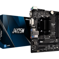 купить Материнская плата ASRock J4125M Quad-Core J4125 2,7ГГц 2xDIMM DDR4 2xSATA3 COM1 D-Sub DVI HDMI mATX в Алматы фото 1