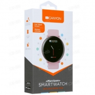 купить CANYON Marzipan SW-75 Smart watch, 1.22inches IPS full touch screen, aluminium+plastic body,IP68 waterproof, multi-sport mode with swimming mode, compatibility with iOS and android,Pink with extra pink leather belt, Host: 41.5x11.6mm, Strap: 240x20mm в Алматы фото 3