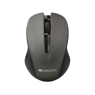 купить CNE-CMSW1G CANYON мышь, цвет - серый, беспроводная 2.4 Гц, DPI 800/1000/1200 DPI, 3 кнопки и колесо прокрутки, прорезиненное покрытие в Алматы фото 1