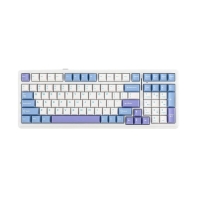 Купить Клавиатура AULA F99, mechanical, Gray Wood V3 switch, 99 keys EN/RU, 2.4/BT/cable, White-blue-purple Алматы