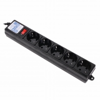 купить Сетевой фильтр Power Cube SPG-B-6-BLACK, 10А/2,2кВт, 1,9м, 5 розеток чёрный в Алматы фото 2