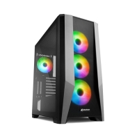 купить Корпус ПК без БП Sharkoon TG7M RGB <EATX, 2x3.5, 4x2.5, 2xUSB 3.0, 1x TypeC, Audio,, 3x120mm ARGB F/P, 1x120mm ARGB R/P, 485*220*488mm> в Алматы фото 1