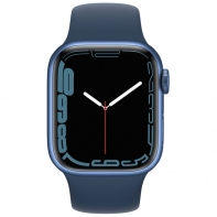 купить Apple Watch Series 7 GPS, 41mm Blue Aluminium Case with Abyss Blue Sport Band - Regular, A2473 в Алматы фото 1