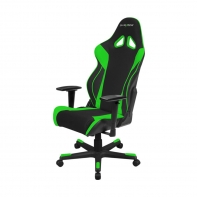 купить Игровое компьютерное кресло, DX Racer,  OH/RW106/NE, ПУ экокожа, Вид наполнителя: губчатая пена высокой плотности (54 кг/м?), Металлическая основа кресла, Механизм качания: топ-ган, Прорезиненные колеса в комплектации, Черный-зеленый в Алматы фото 1