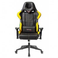 купить Кресло игровое Zombie VIKING-5-AERO черный/желтый искусст. кожа с подголов. крестовина пласт. в Алматы фото 1