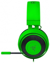 купить Гарнитура, Razer, Kraken Green, RZ04-02830200-R3M1, Микрофон выдвижной гибкий, Динамики 50 мм, 30 мВт, 12 - 28000 Гц, 32 Ом, 109 дБ, 3.5 Mini Jack, Чёрный в Алматы фото 2