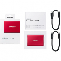 купить Внешний SSD 2000Gb Samsung T7  USB 3.2 Gen.2 (10 Гбит/c) AES 256, красный, MU-PC2T0R/WW в Алматы фото 4