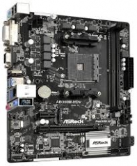 купить Материнская плата ASRock AB350M-HDV R3.0 Socket AM4, B350, 2xDDR4 (3200+), 4xSATA3 RAID, 1xUltraM.2, 1xD-Sub, 1xDVI-D, 1xHDMI, 3xPCI-E3.0x16, 1xPCI-E2.0x1, 2xUSB2.0, 1xUSB3, 4xUSB3.1, 1xPS/2, 1xRJ-45, Разъёмы HD-аудио: Линейный вход / Передние динами в Алматы фото 2