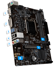 купить Материнская плата MSI H310M PRO-VD PLUS LGA1151 iH310 2xDDR4 4xSATA3 VGA DVI mATX в Алматы фото 2