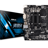 купить Материнская плата ASRock J4105M Intel&reg; Dual-Core J4005 (до 2,5 ГГц) 2DDR4 (2400MHz) 2xSATA3 1xD-Sub, 1xDVI-D, 1xHDMI, 3xUSB2.0, 1xUSB3.1, 1xPS/2, 1xRJ-45 mATX BOX в Алматы фото 1