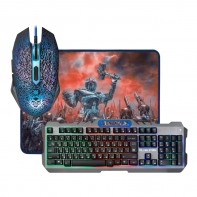 купить Игровой набор Defender Клавиатура+Мышь+Коврик Killing Storm MKP-013L,USB, Опт.мышь, Черный, MKP-013L в Алматы фото 1