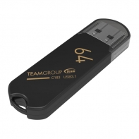 купить Устройство хранения данных USB Flash Team Group TEAM C183 3.0 DRIVE 64GB BLACK, TC183364GB01 в Алматы фото 1