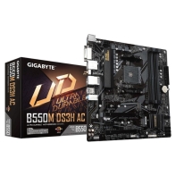 купить Материнская плата GIGABYTE B550M DS3H AC, AM4, B550, 3xPCI-E, DVI+HDMI, 4DDR4, 4 SATA, 2 M2, mATX в Алматы фото 1