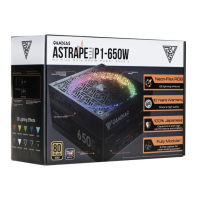 купить Блок питания ПК  780W GAMDIAS ASTRAPE P1-650G 80PLUS GOLD <650W, RGB, APFC,135mmFAN> в Алматы фото 4