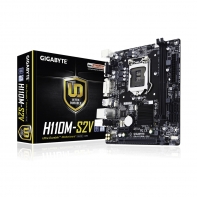 купить Intel 1151 H110  2DDR4 4SATA 4USB2.0 3USB3.0 Glan PCIex16 PCIex1 VGA DVI-D microATX (GA-H110M-S2V) в Алматы фото 1